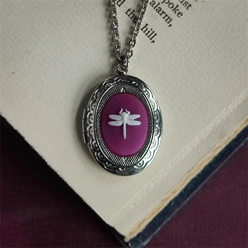 Gothic Creative Diy Photo Frame Pendant Necklace for Men and Women Vintage Cat Cameo Personalized Jewelry Acscessorie